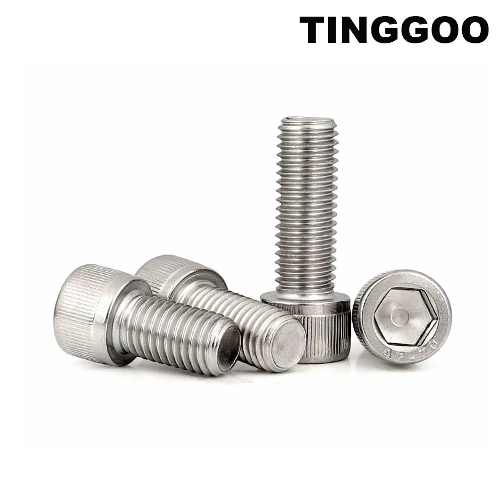 

1/10pcs DIN912 M2 M2.5 M3 M4 M5 M6 M8 M10 304 A2-70 Stainless Steel Lengthen Longer Hexagon Hex Socket Cap Head Screw Allen Bolt