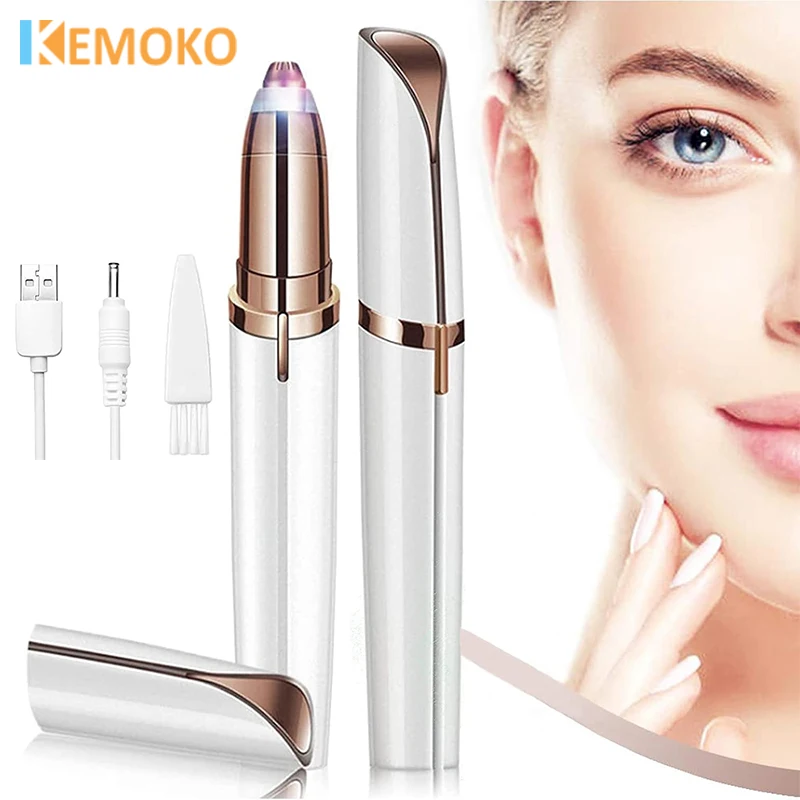 

Electric Eyebrow Trimmer Electric Face Eyebrow Hair Trimmer Mini Portable Women Body Shaver Remover Care USB Charging Portable