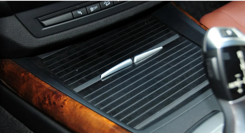 Neu-für bmw x5 x6 e70 e71 e72 2008-2015 Innen konsole Trinkwasser halter Abdeckung Getränke halter Reiß verschluss Getränke halter Zug platte – Detail 7