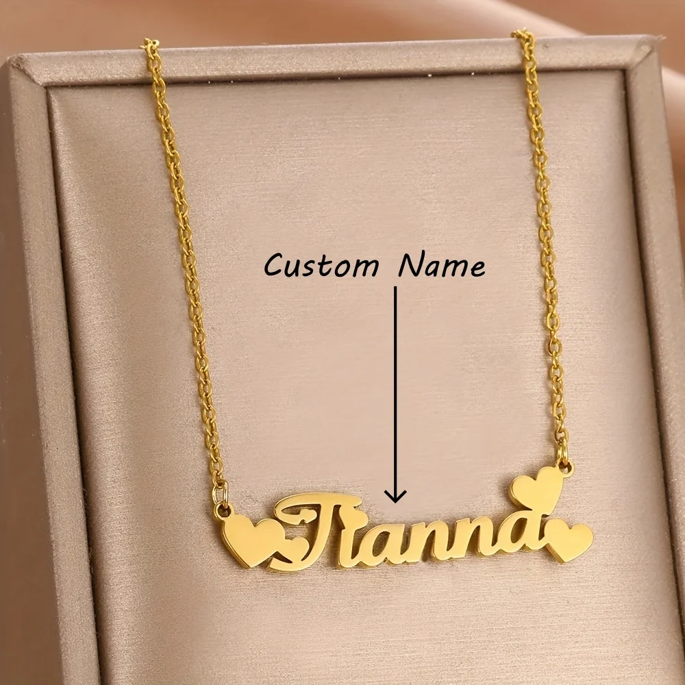 

Custom Name Necklace Personalized Heart Symbol 18K Gold Plated Personalized Necklaces for Women Personalized Jewelry Wife Gifts