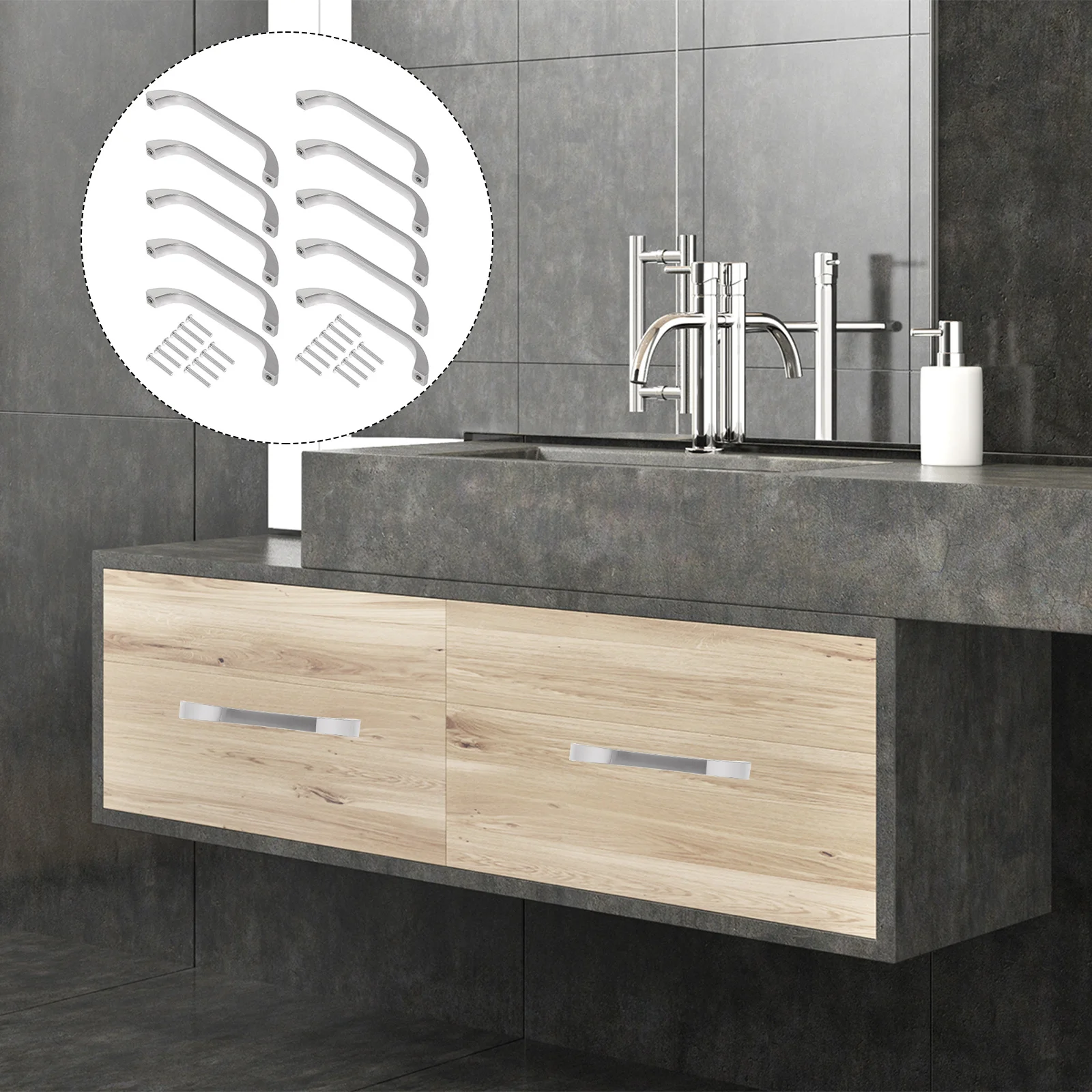 10 pçs armário alças de liga de zinco guarda-roupa puxa botões de gaveta à prova de ferrugem para armário de cozinha móveis ferragem