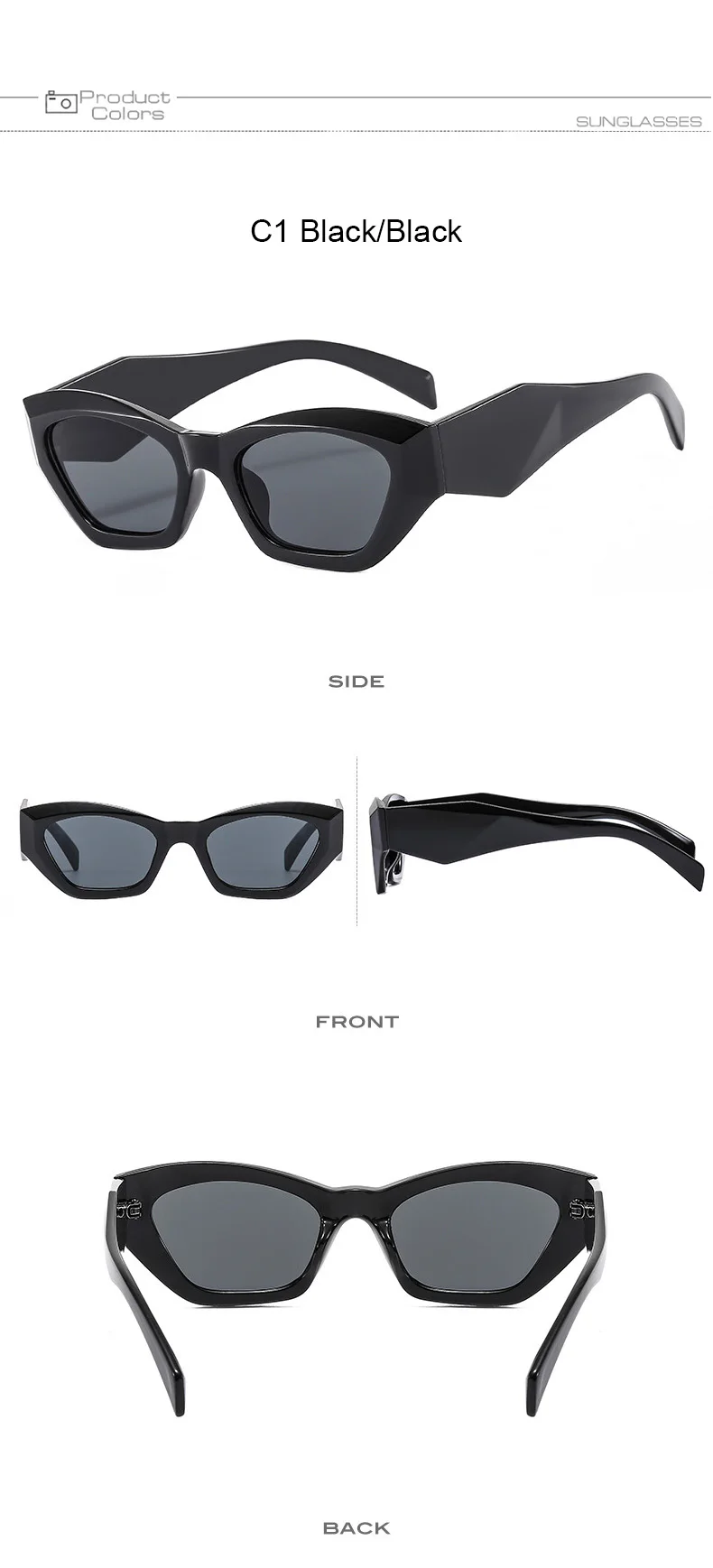 Kleine Punk Quadrat Sonnenbrille Neue Frauen Männer Trends Bunte Sonnenbrille Weibliche Marke Designer UV400 Shades Persönlichkeit Brillen – Detail 5