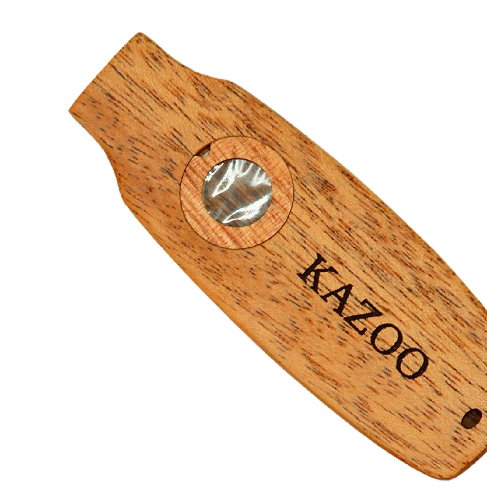 Wooden Kazoo Easy to Learn Lightweight Portable Decorative Musical Instrument for Camping Gift Birthday Picnic Party Supplies
