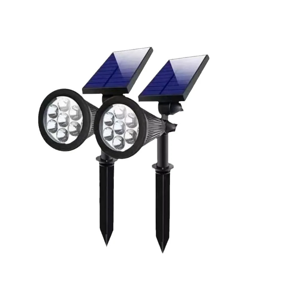 ترقية أضواء الشجرة الشمسية في الهواء الطلق الدافئة ومتعددة الألوان IP65 مقاوم للماء 3 أوضاع الإضاءة 9 المصابيح للحديقة/المسار/ديكور الفناء #5