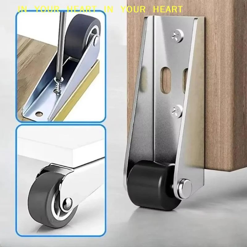 【X】Heavy Load Movable Directional Wheel Solid Fixed Roller Mini Sturdy Caster for Table Foot Tool Box Workshop Storage Use