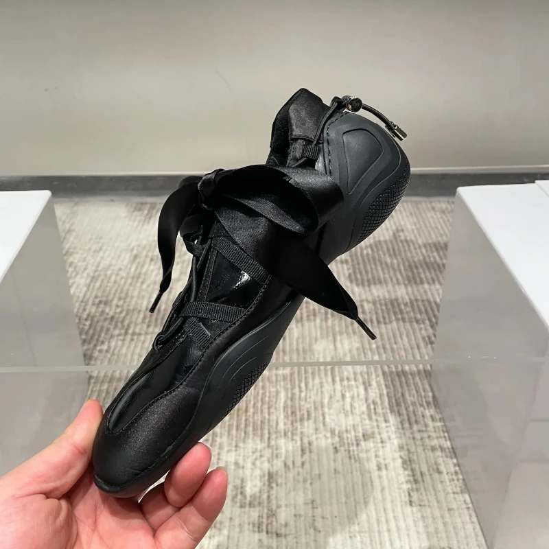 Lady Mary Jane Thick-Soled Ballet German Training Shoes 2025 Summer Breathable Sandals Flat Single Shoes