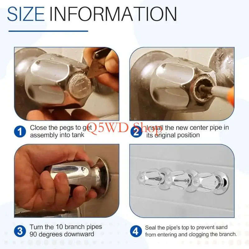 

Q5WD коррозионностойкая ручка для душа, сменный комплект, ручка для ванны, комплект отделки, клапаны для горячей и холодной воды