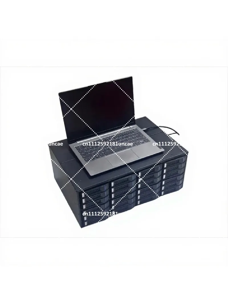 24 Bay USB4 External Hard Drive Enclosure, 22Gbps High-Speed Metal Storage Expansion Cabinet for NAS