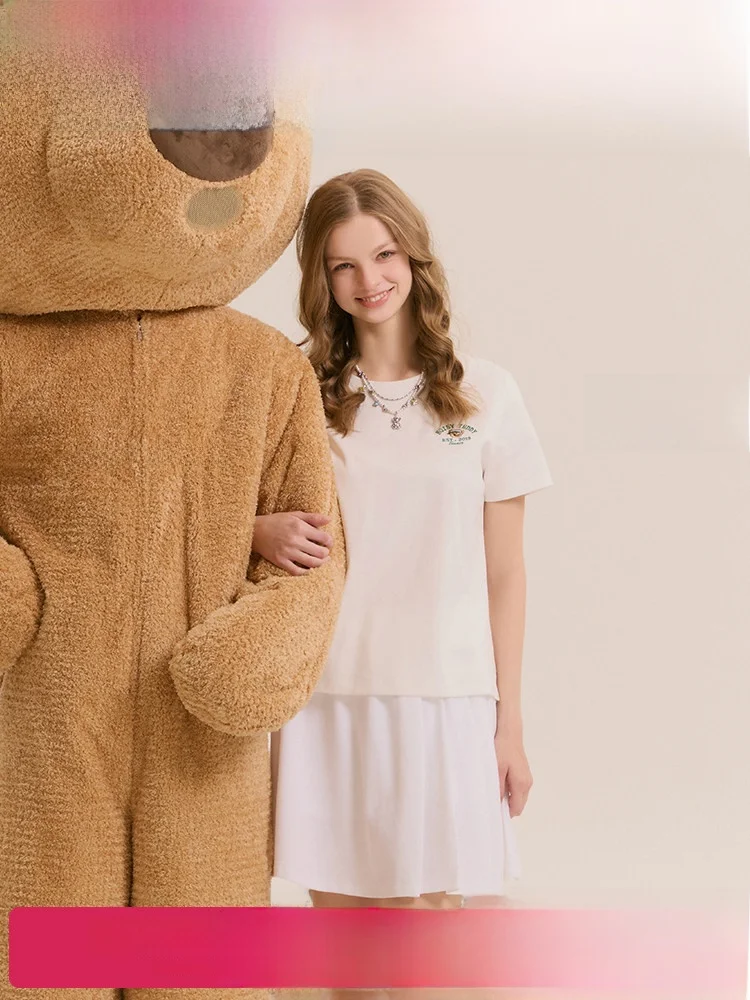 

Comfortable Faionable Pure Color round Ne ort Sve T-irt for Women NOISY TEDDY25 Summer New Arrival Versatile Cute ...