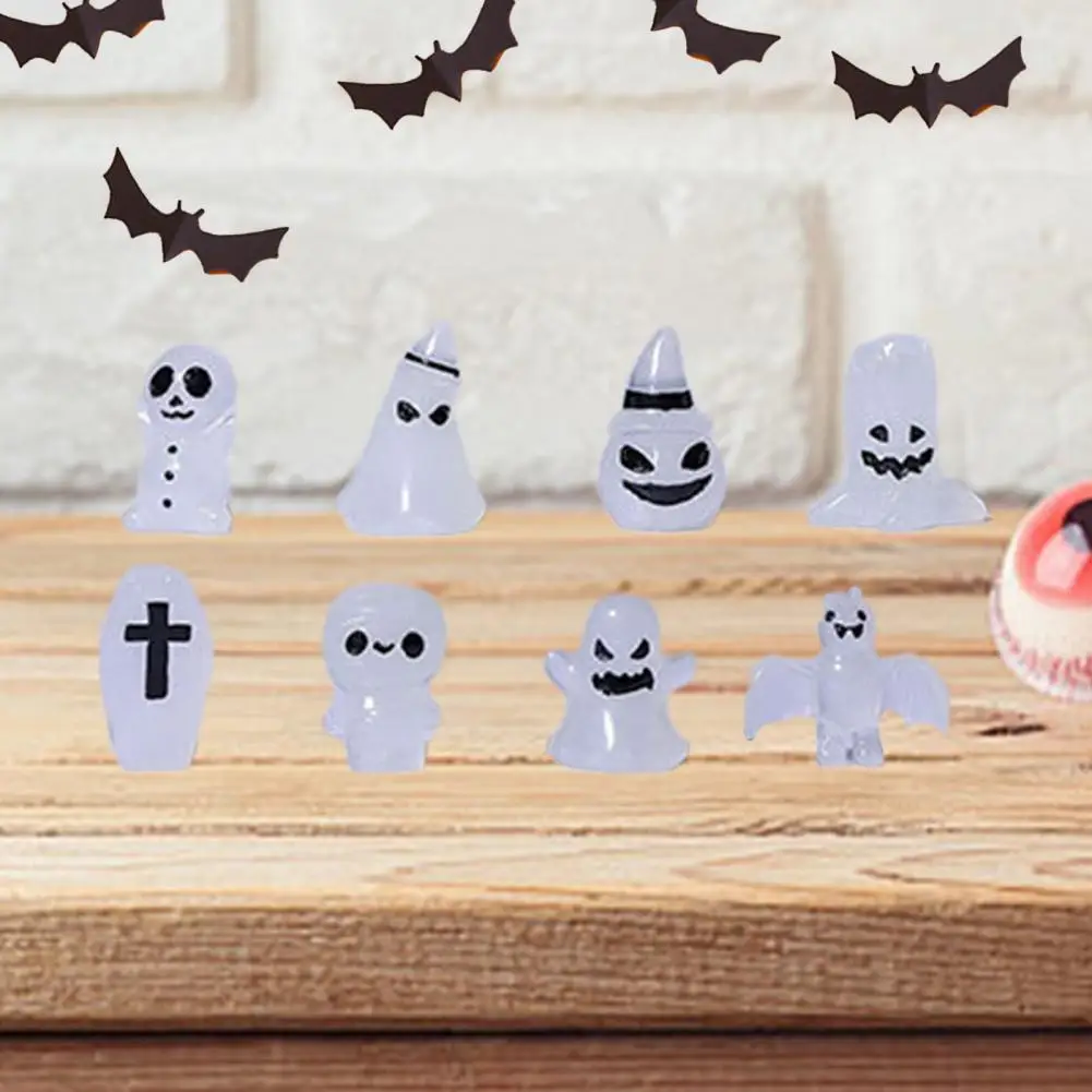 Mini Halloween Decorations Halloween Mini Figurine Set Pumpkin Ghost Skeleton Mummy Ornament Desktop Decoration Microlandscape