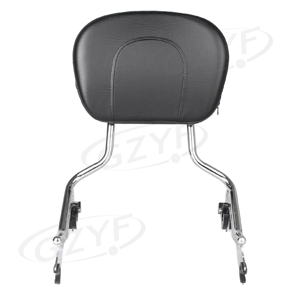 

Chrome Motorcycle Rear Passenger Sissy Bar Backrest w/ Luggage Rack For 2008-2016 Harley Touring FLHR FLHX FLHT FLTR