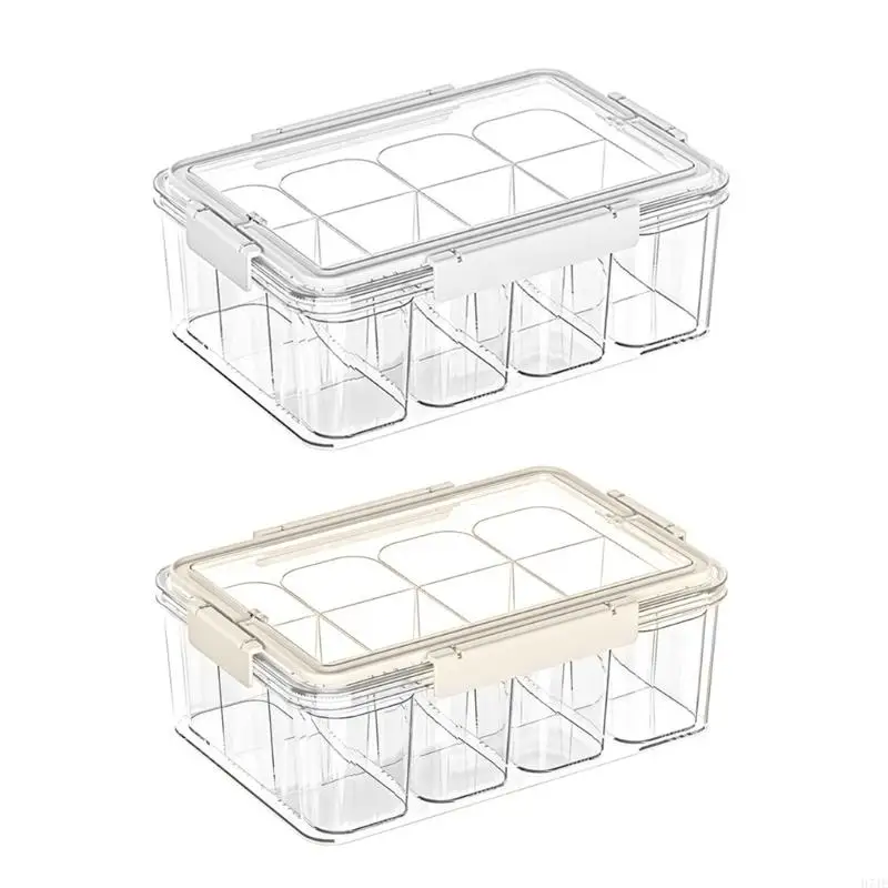 

Transparent Beads Storage Box Large Capacity Clear Card Holder with 12 Dividers 203F