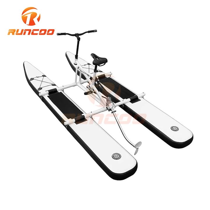 New Design Inflatable Single Water Bike Pedal Boat Floating Bicycle Water Bikes For Sale