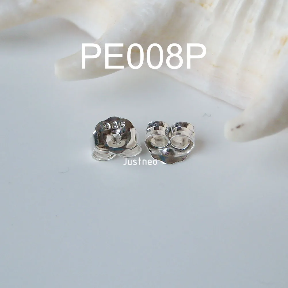 Earnut,Solid 925 Sterling Silver Earring Friction Butterfly Back Stoppers Jewelry Diy Findings  ,1pair