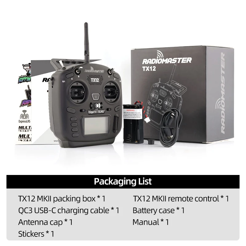 In Stock RadioMaster TX12 MKII MK2 Mark 2 Radio ELRS/CC2500 EdgeTX