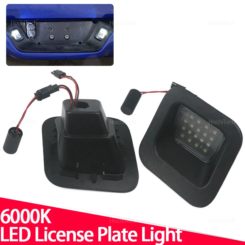 For Dodge Ram 1500 2500 3500 2013-2018 2Pcs Canbus LED License Plate Light 12V White Car-Styling Number Lamp