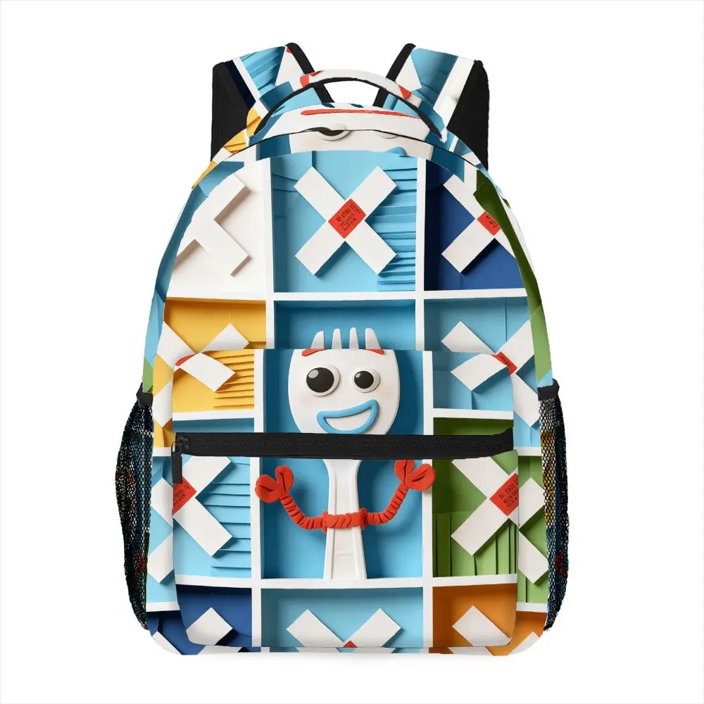 

1pc Toy Story Forky theme Pattern Printed Backpack, adjustable shoulder strap, essential for daily commuting and leisure