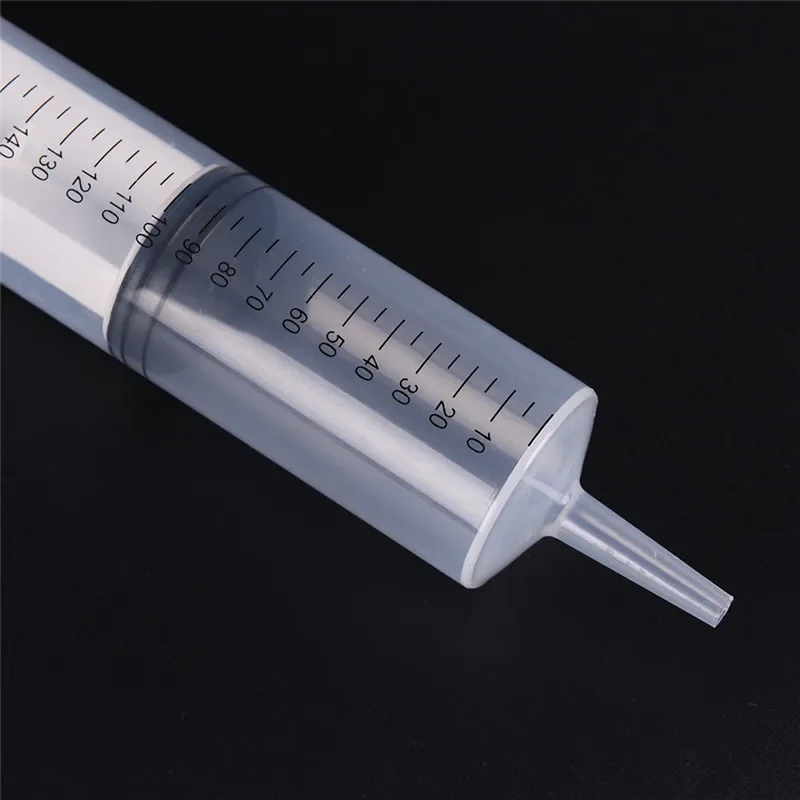 New Sale 150ML Large Big Plastic Hydroponics Nutrient Measuring Syringe Transparent Reusable Products