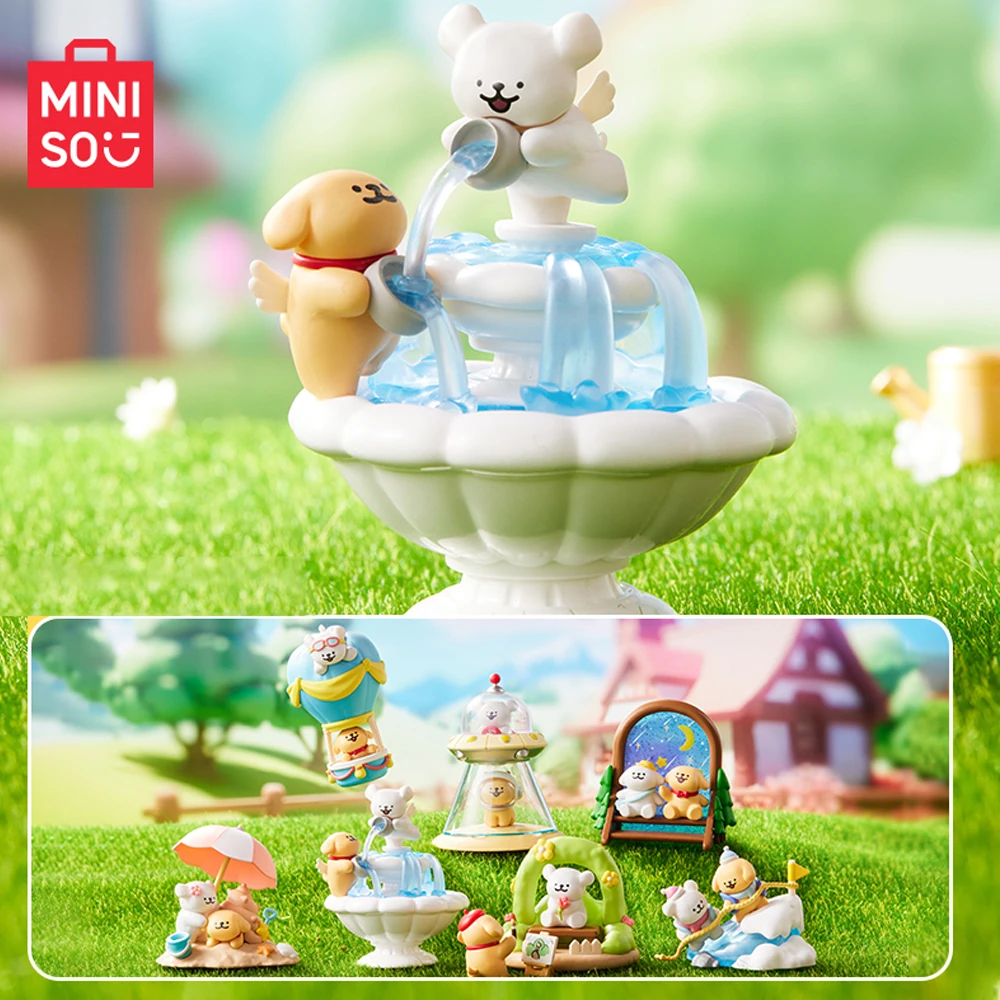 MINISO Maltese Travel Diary Series Blind Box Model Doll Toys Cartoon Kawaii Cute Desktop Model Ornaments Decoration Gift