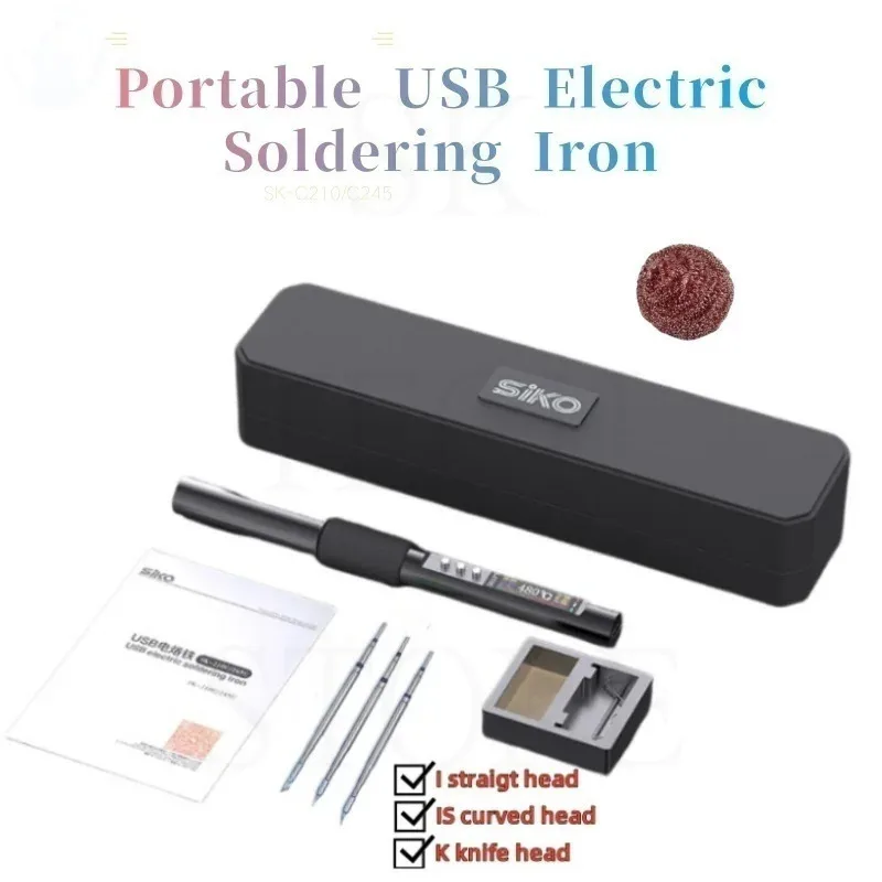 

100 Вт PD Паяльник USB-паяльник с шариком из медной проволоки C210 C245 Портативный электросварочный аппарат 2S Ручка с быстрым нагревом
