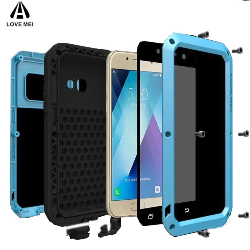 Love Mei-powerful metal armor case for Samsung Galaxy A51 A71 A34 A50  A54  A70  A34 Shock Dirt Shockproof Resistant Metal Cover