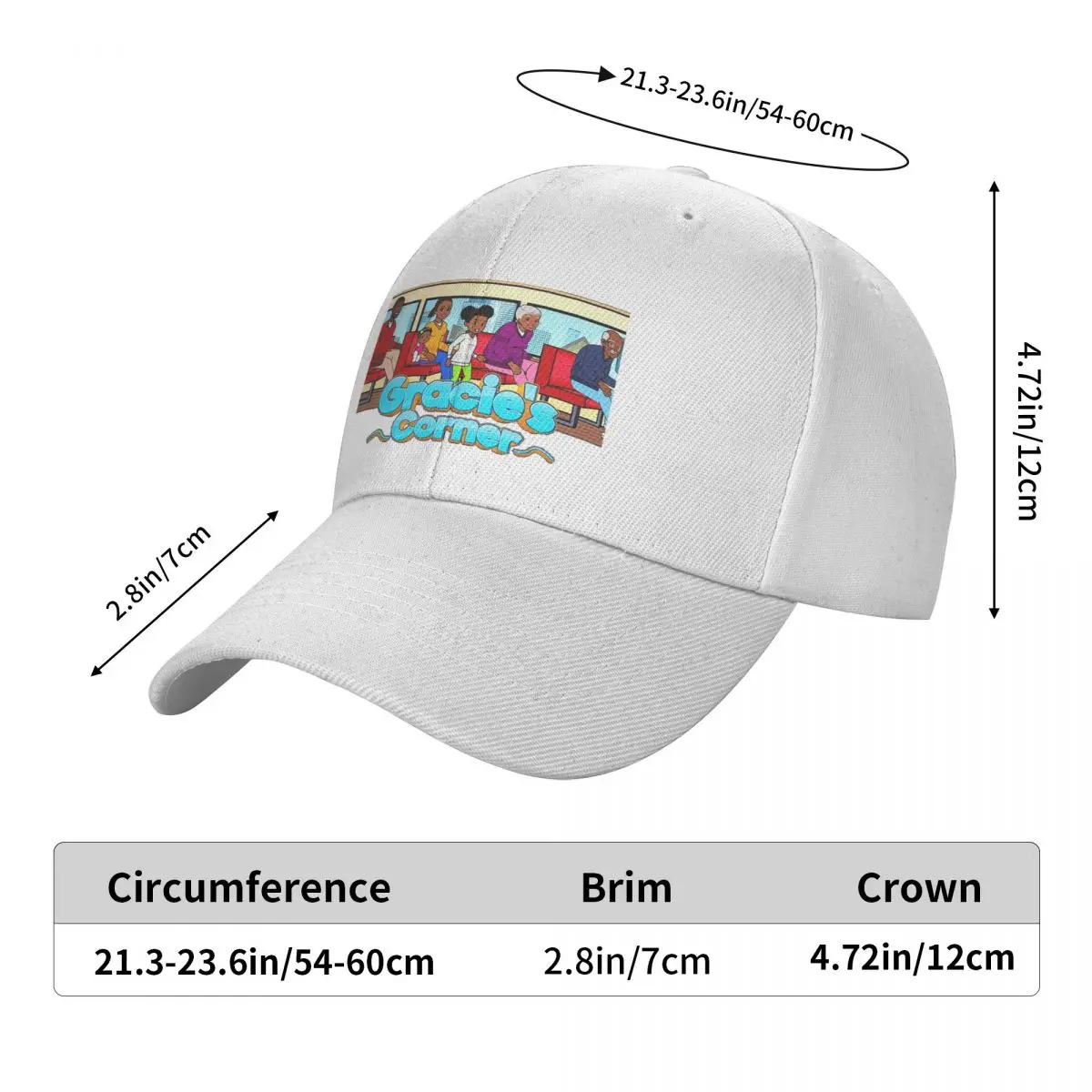 Gracies Family Corner Cute Phonic's Song Cap Fashion Casual Baseball Caps Adjustable Hat Unisex Baseball Hats Customizable