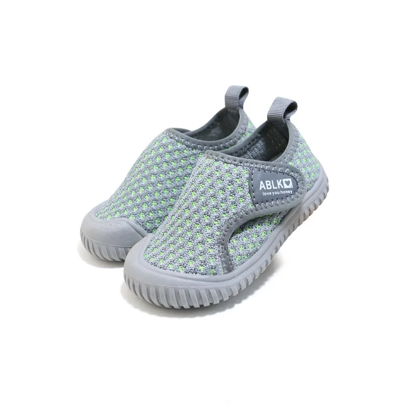 Girls Boys Casual Shoes Infant Toddler Shoes Kids Barefoot Sneakers Breathable Mesh Anti Slip Soft Sole Kindergarten Baby Shoes