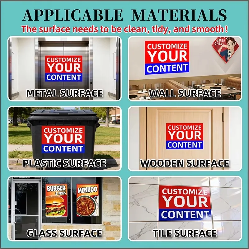 Custom Waterproof Discount Business Store Wall Decor Advertising Stickers Self-Adhesive Wall Stickers Restaurant Shop Promotion