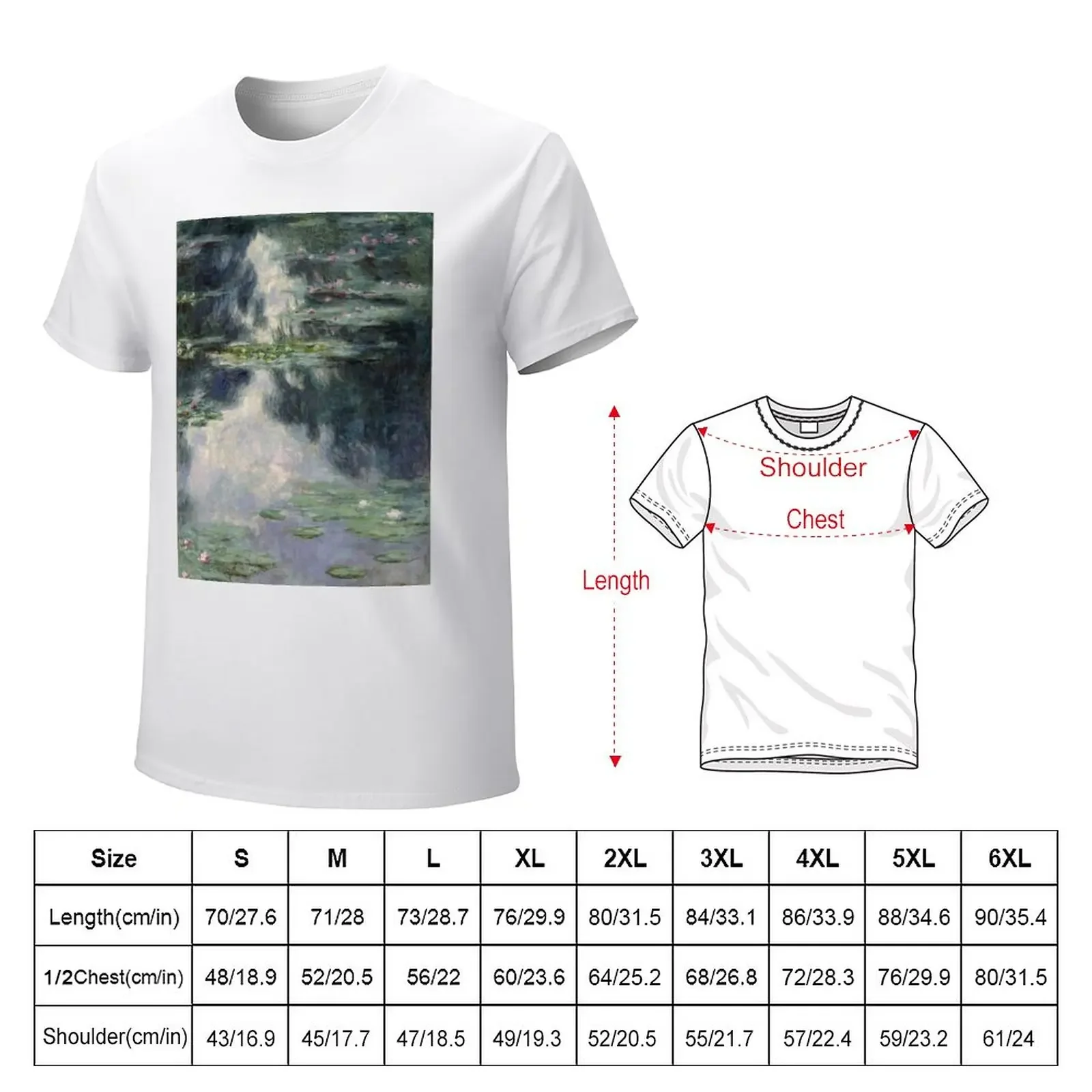 Water Lilies by Claude Monet T-Shirt plain cute clothes men clothings