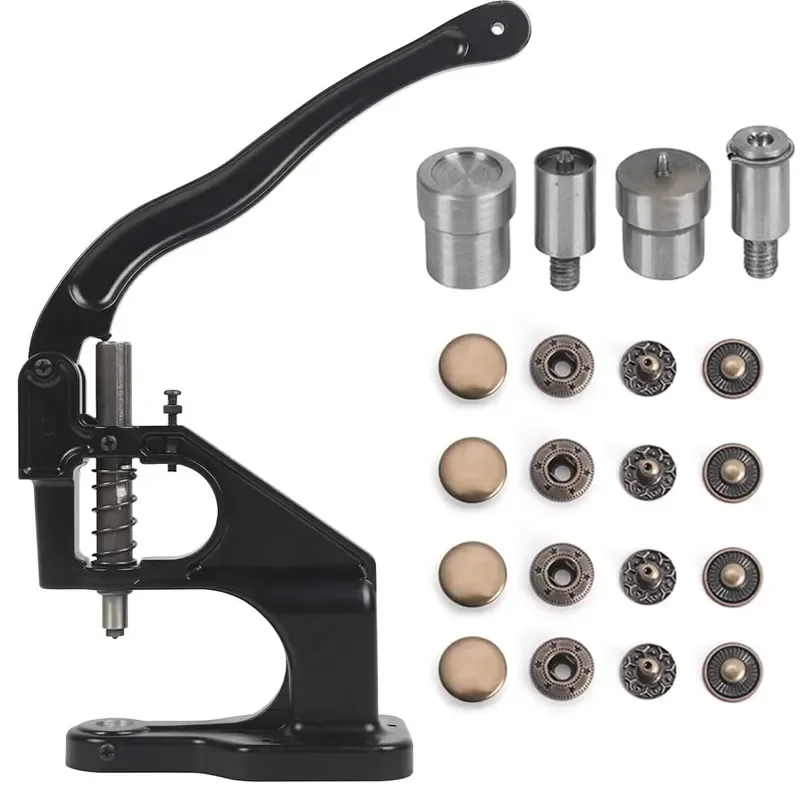 Eyelet Snap Button Hand Press Manual Eyelet Rivet Machine Installation Mold Tool Shoe Eyelet Machine Corns Hand Press Set