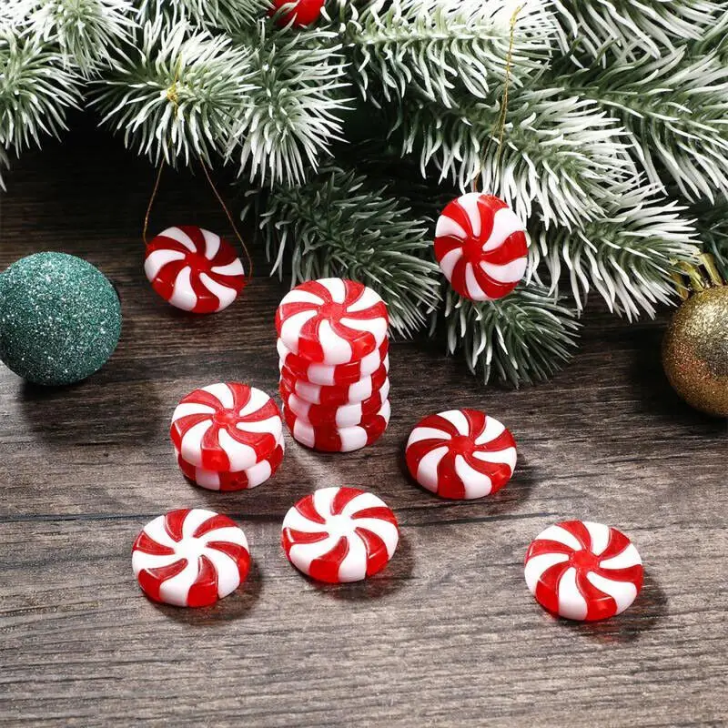 10pcs Christmas Candy Colorful Injection Molded Lollipop Dual Color Candy Windmill Candy Accessories Christmas Home Decoration