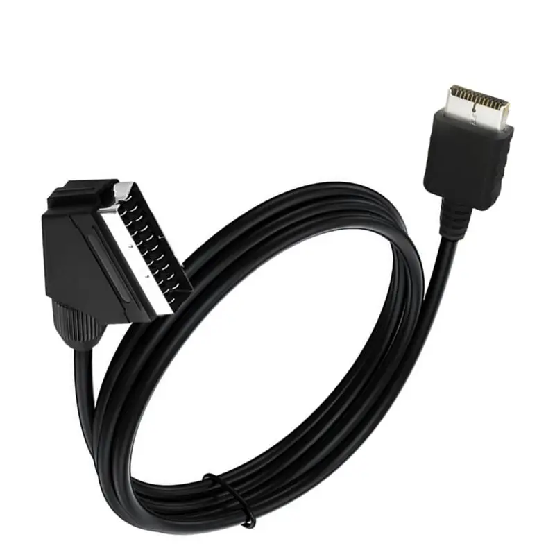 1,8 m PS2/PS3 SCART RGB bezemkopkabel, gameconsole aangesloten op Europese/Japanse standaard kleurbewakingskabel