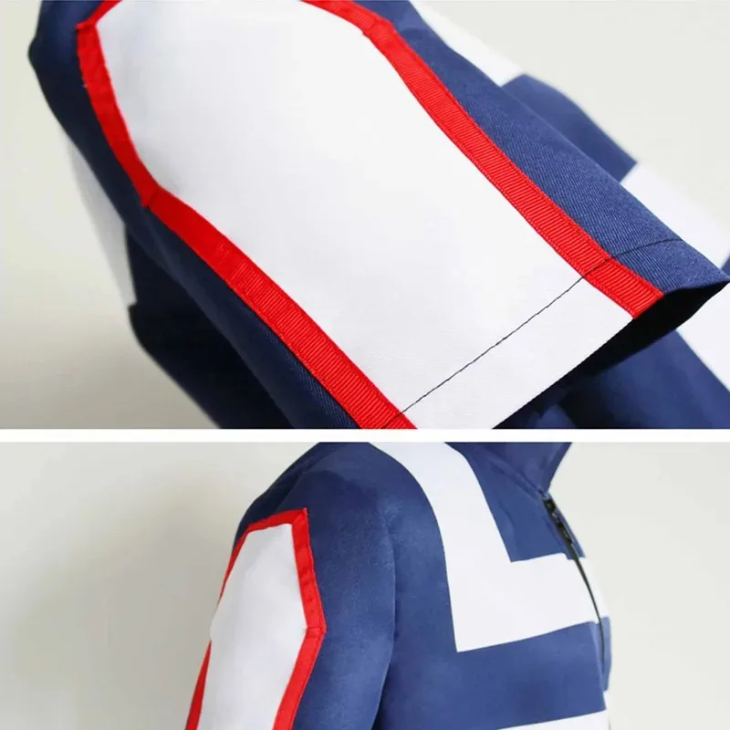 Disfraz de Anime My Hero Academia Todoroki Shoto, uniforme escolar de gimnasia, abrigo superior azul, peluca, traje de fiesta de Halloween para hombre y mujer