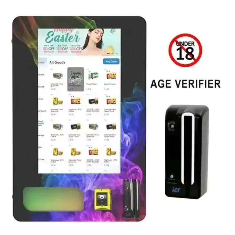 Wholesale Business Wall Mounted Mini Vending Machine Age Verification SDK 32 Inch Screen Multiple Payment Options Customized