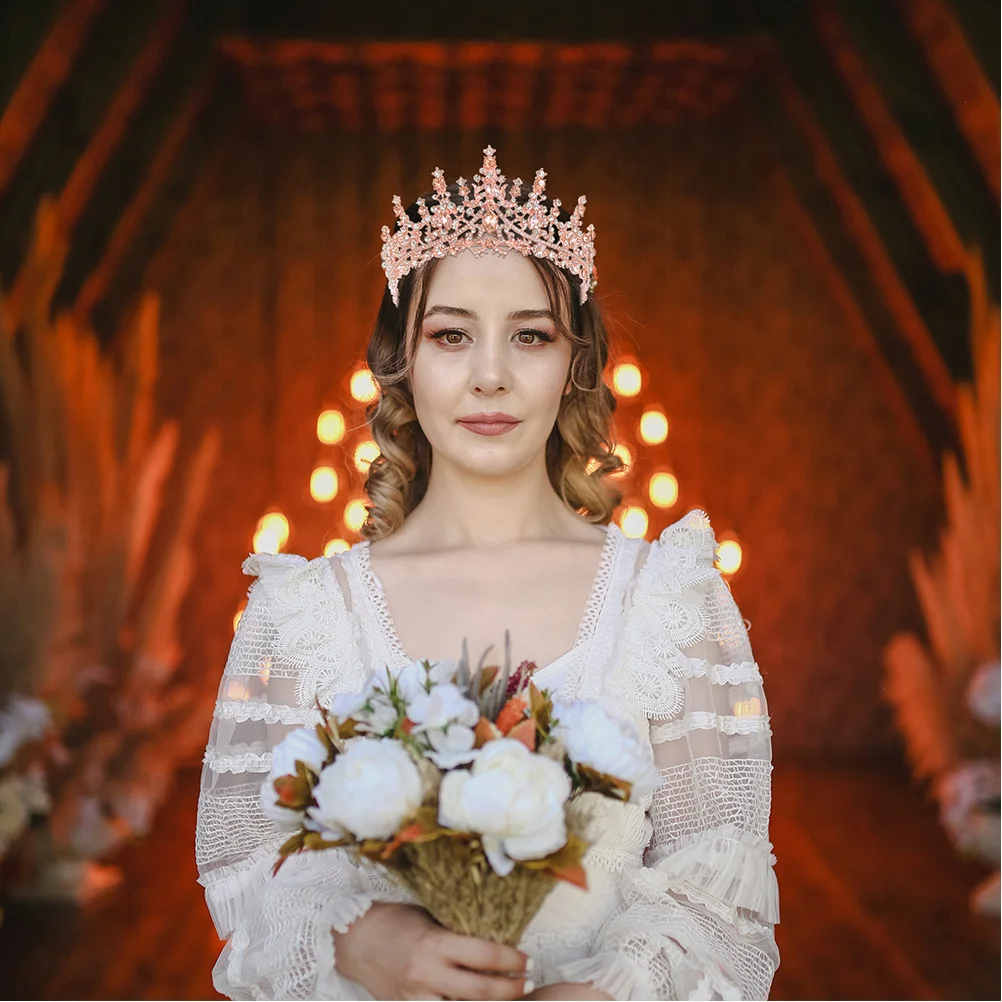 

Women's Rhinestone Crown Tiara Bridal Wedding Party Hair Accessory Elegant Headwear Gift for Her Birthday Valentine Anniversary