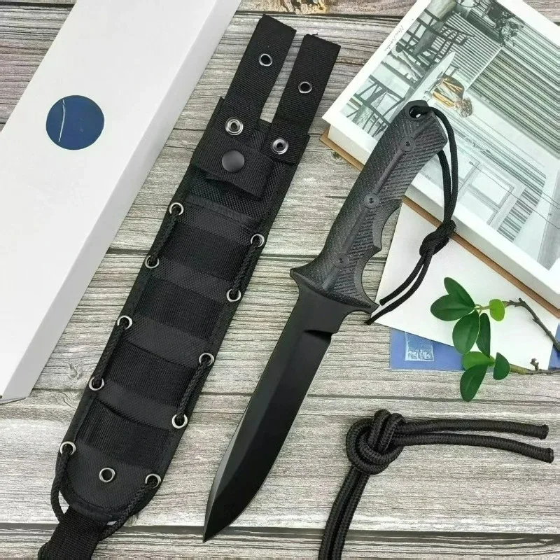 High Hardness Outdoor Survival Knife Portable Camping Hunting Handheld Meat Small Knife Durable Sharp Blade for Wilderness Skill