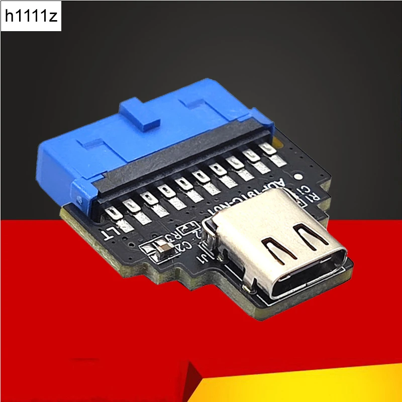 19pin to Type C Converter 19 Pin Internal Header to USB 3.1/3.2 Type C Adapter 10Gbps for PC Desktop Motherboard Connector Riser