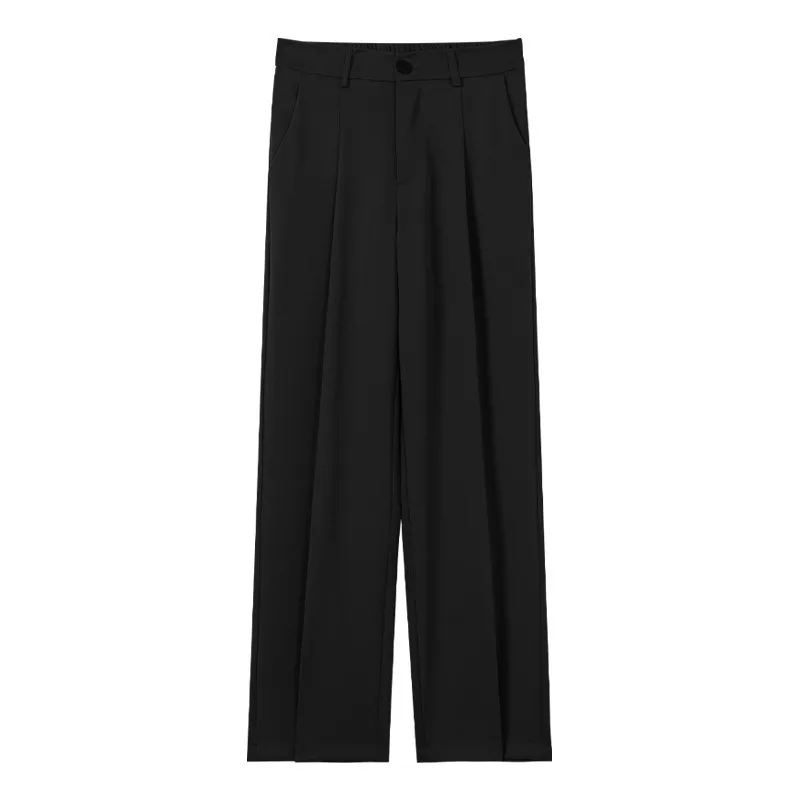 Large Size Drape Ice Silk Straight Trousers Men's Summer Sports Loose Mopping Quick Drying Thin Casual Small Trousers Handsome