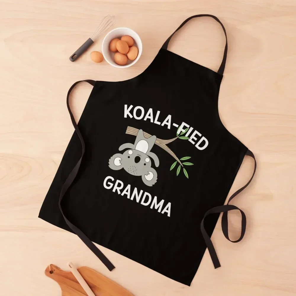 

Cute Grandma Gift Koala Pun Funny Sweet Announcement Present Apron Cooking Clothes Women's Dresses Apron