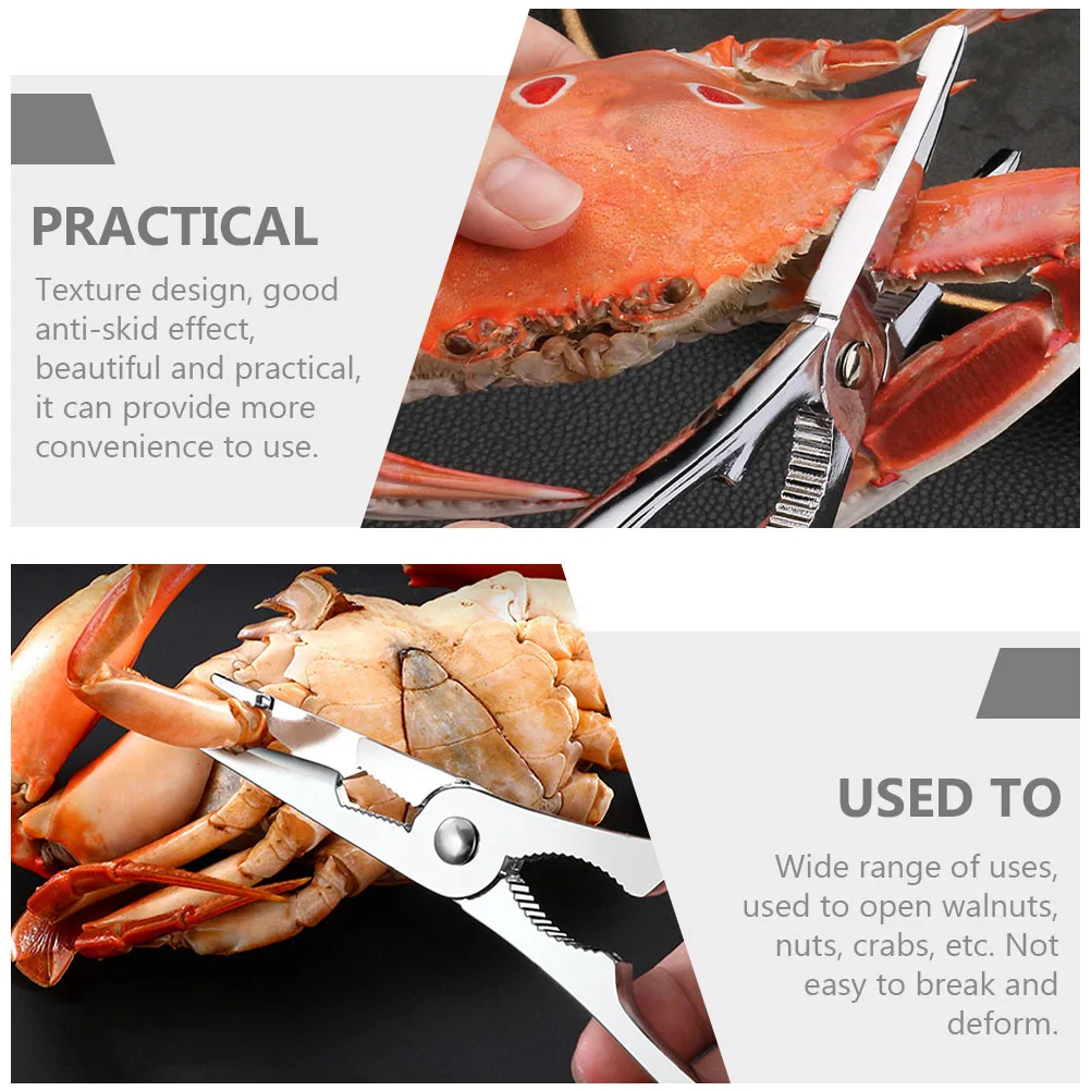 

3pcs Stainless Steel Tools Set Crab Cracker Picks Shell Opener Handle Multi-Use Nutcracker For Crab Legs Walnuts Nuts