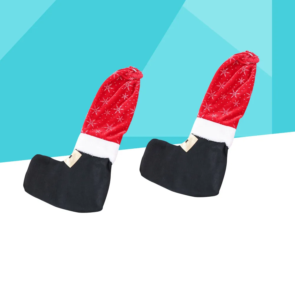 4Pcs Snowflake Chair Leg Covers Christmas Furniture Floor Protectors Table Leg Socks Scratch Resistant Sound Reduction