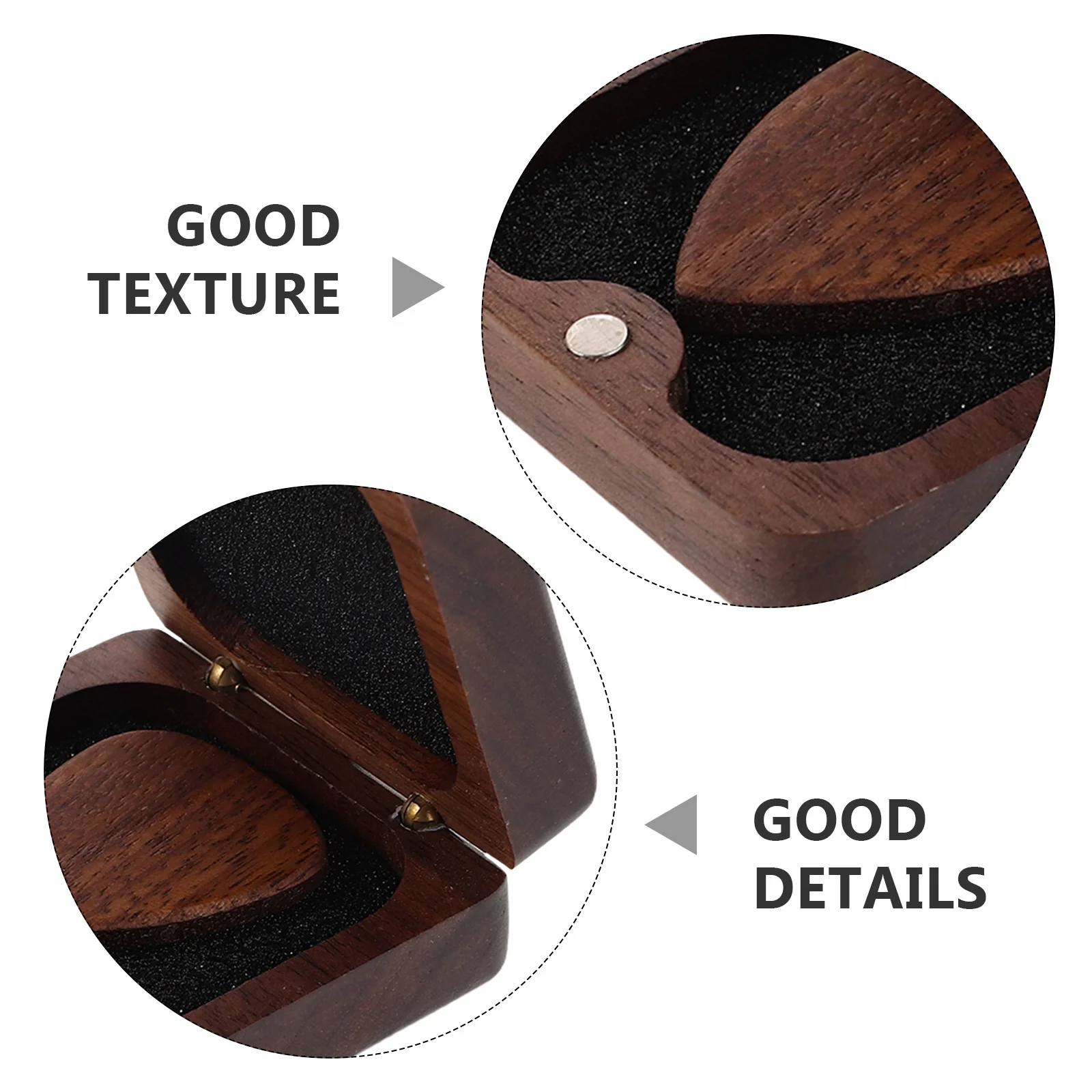 مجموعة واحدة من أعواد جيتار الجوز في الصندوق: من الخشب الصلب الصوتي باس بليكترومز أعواد إصبع الإبهام الصغيرة المحمولة للقيثارة البانجو الكهربائية