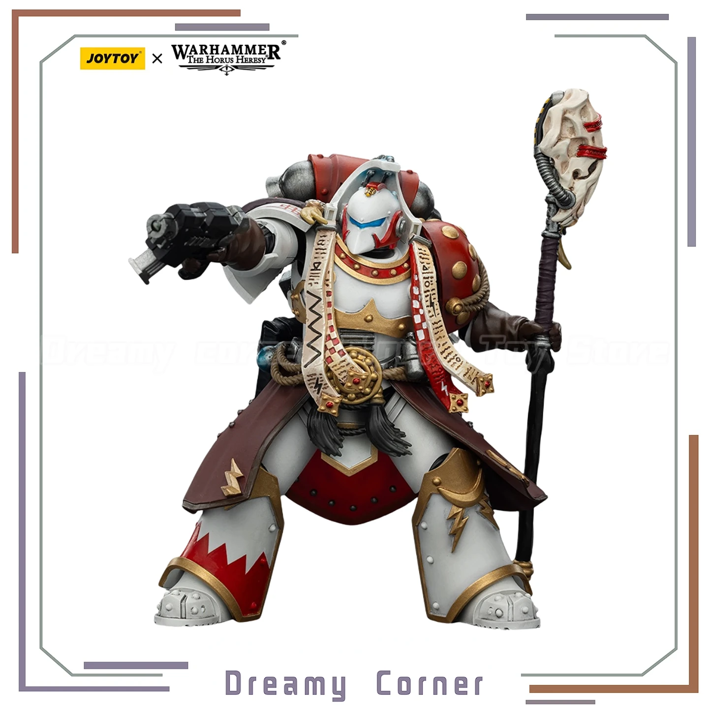 

【Pre-sale】JOYTOY Warhammer 40K White Scars White Scars Stormseer Consul with Force Staff and Bolt Pistol 1/18 Action Figure