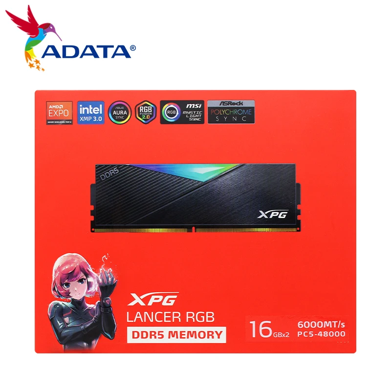 Imagem -05 - Adata-xpg Módulo de Memória Rgb Lancer Ram Ddr5 Série Pacotes 16gb x 32gb x 6000mhz 6400mhz Desktop pc