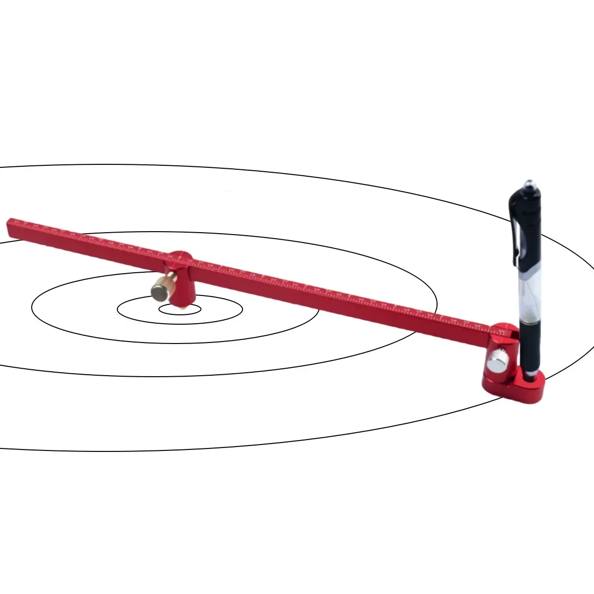 Metric & Inch Compass Scribe Center Finder, Adjustable Drawing Circle Ruler, Woodworking Fixed-Point Circle Line Marking Gauge