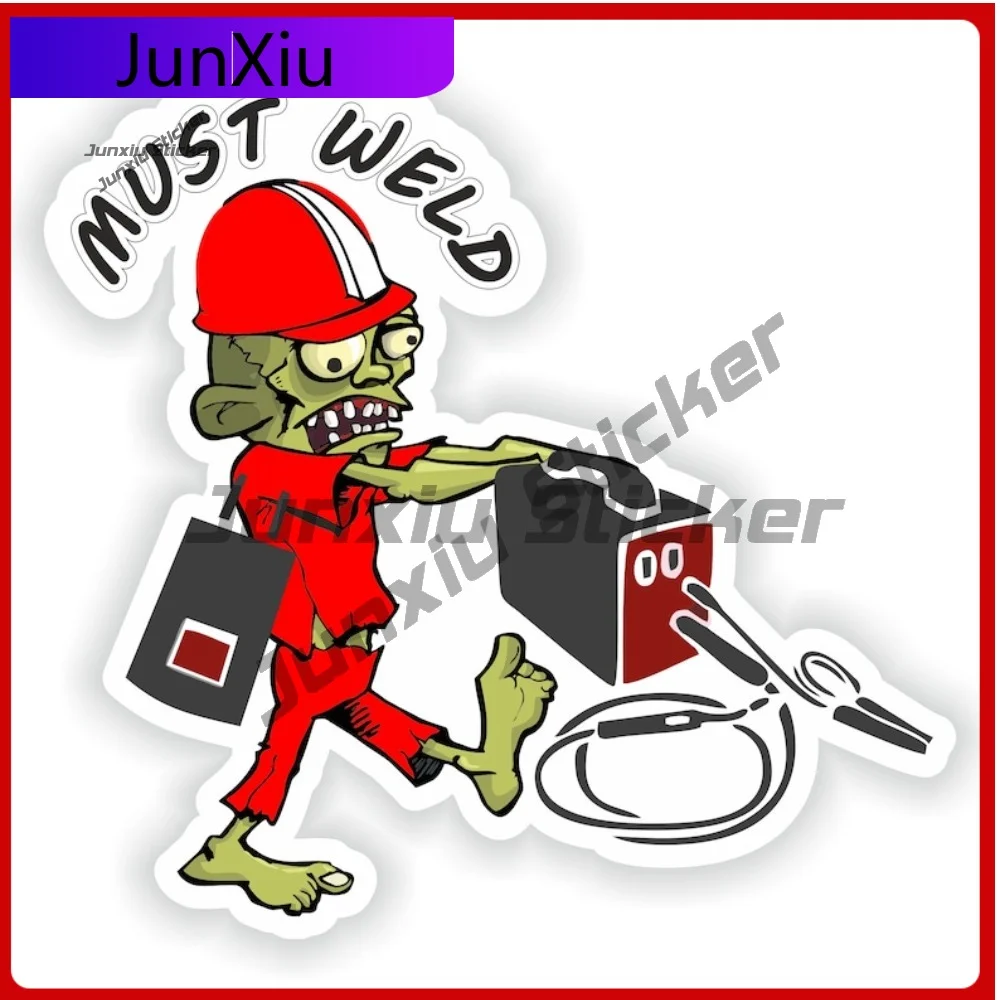 

Cartoon Must Weld Zombie Funny Stickers Vinyl Decals Cool Animals Sticker Graphic Cover Scratch Sticker Bike Camping Car Decor