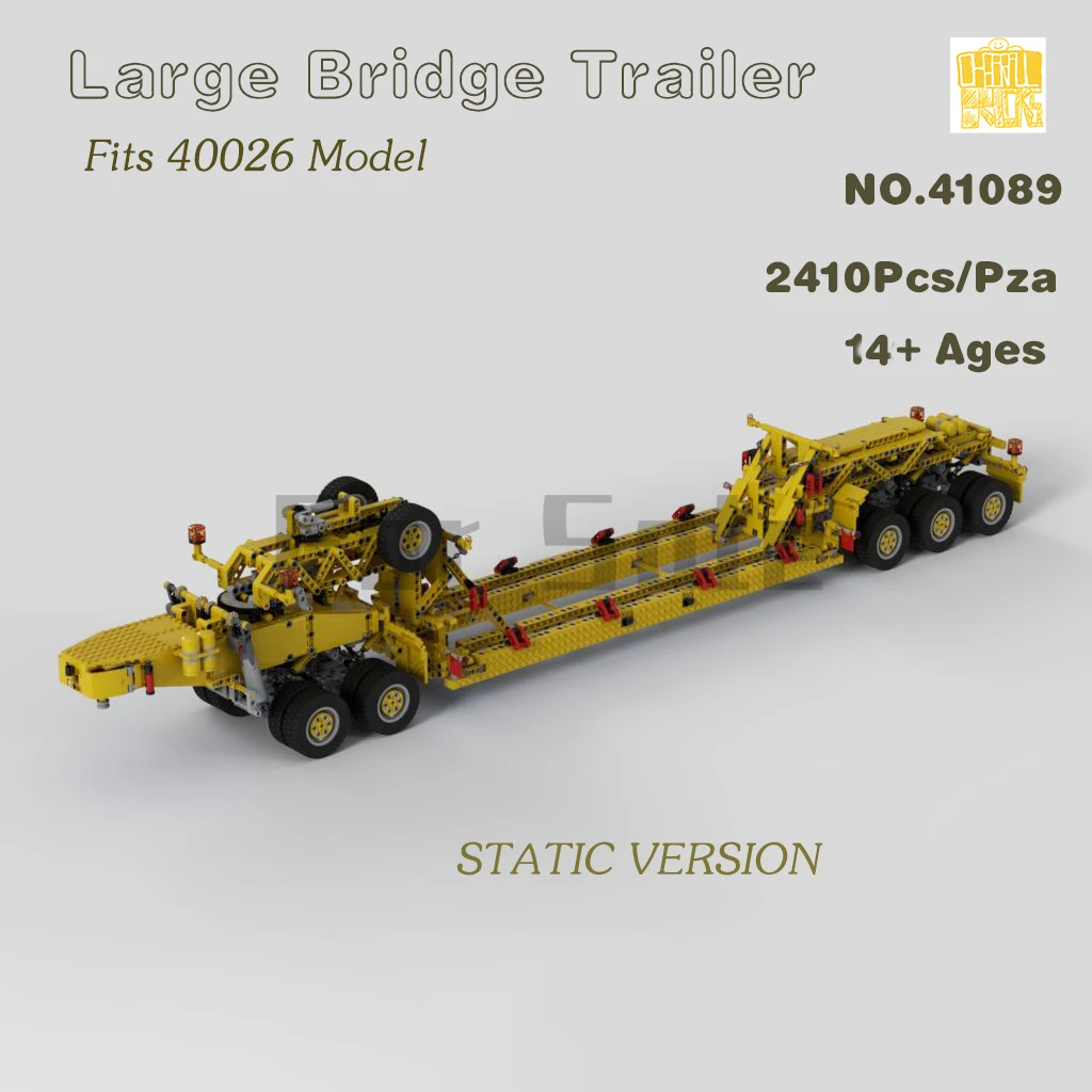 Moc 41089 Large Bridge Trailer Fits 40026 Model With PDF Drawings Building Blocks Bricks DIY Toys Birthday Christmas Gifts