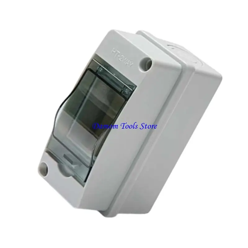 57BE DIN Electrical Distribution Box Outdoor ABS Wall Mount Housing with Clear Access Cover for Utility Circuits
