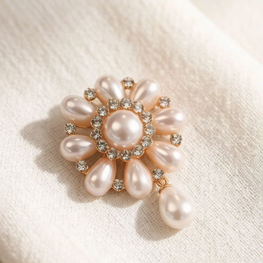 Trend 26 Brooch, Collar Accessory, High-Value Anti-Exposure Accessory, Metal Buckle, Wedding Guest Brooch, Pin, High-End Women's Suit Pin, Hidden Clasp, Shoe Accessory, Light Luxury Waterproof Badge Brooch, Shoe Metal Badge, Shoe Badge, Silk Clip, Niche, Metal Lapel Pin