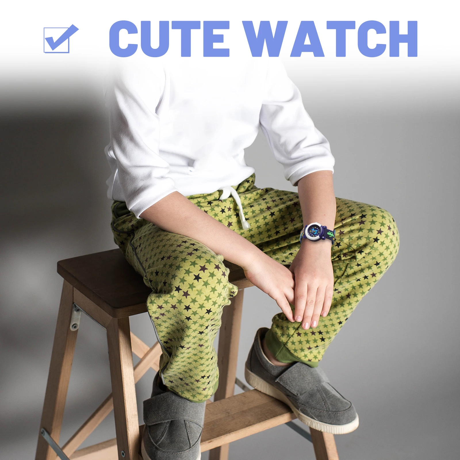 Orologio creativo da cartone animato per bambini Ragazze Orologi da polso elettronici in plastica per bambini carini Portachiavi decorativo Multiuso leggero